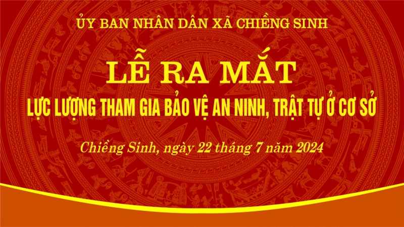 Xã Chiềng Sinh ra mắt lực lượng tham gia bảo vệ an ninh, trật tự ở cơ sở