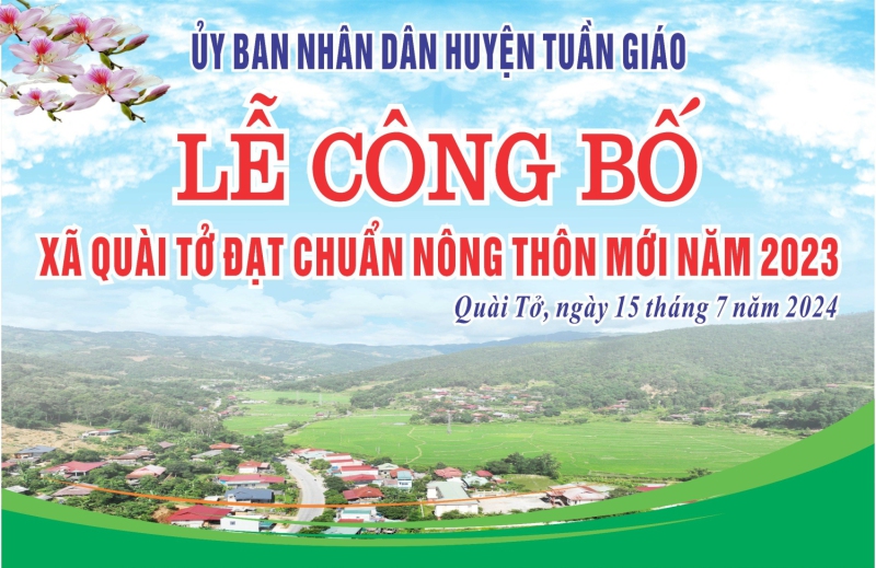 Lễ công bố xã Quài Tở đạt chuẩn Nông thôn mới năm 2023