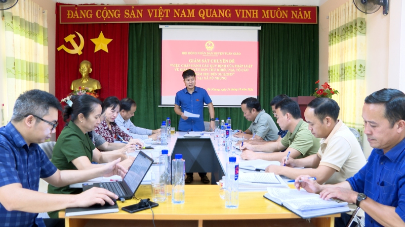 Hội đồng nhân dân huyện Tuần Giáo giám sát tại xã Pú Nhung