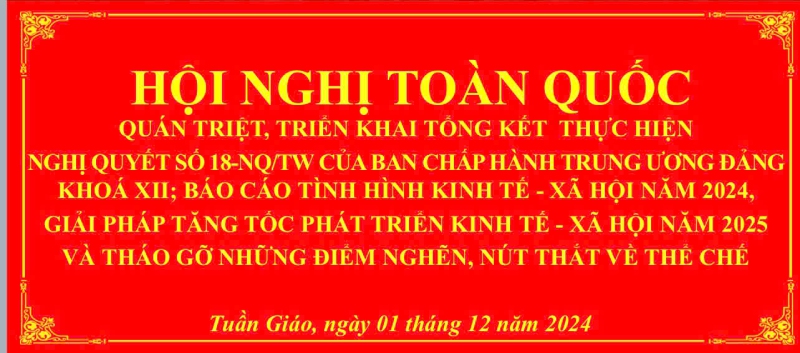Hội nghị toàn quốc quán triệt, triển khai tổng kết việc thực hiện Nghị quyết số 18-NQ/TW, ngày 25/10/2027 của Ban chấp hành Trung ương Đảng khoá XII