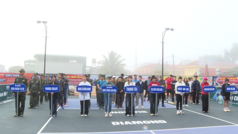 Tuần Giáo khai mạc giải Pickleball lần thứ I, chào mừng Lễ ra quân huấn luyện LLVT năm 2025