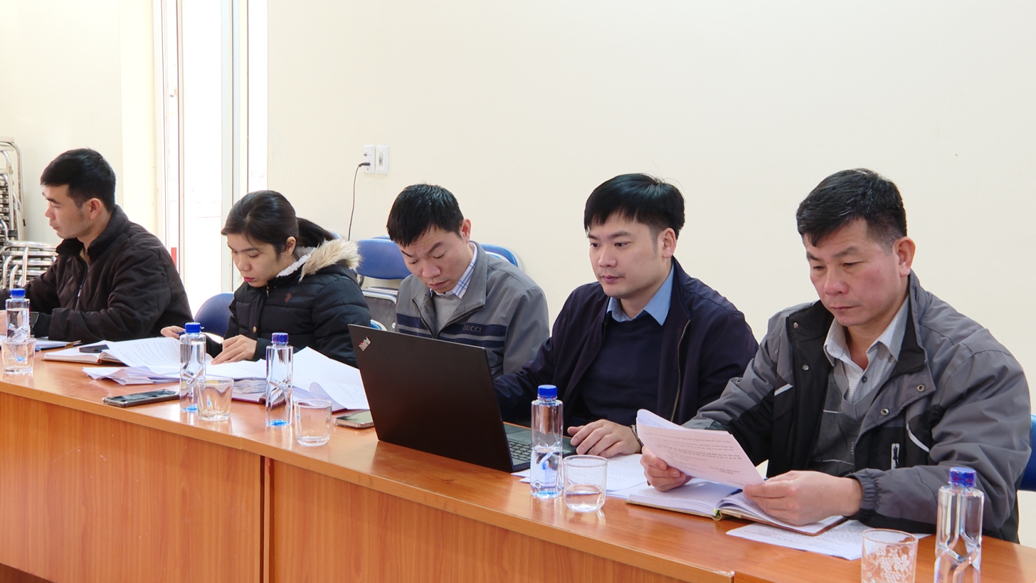 Đoàn kiểm tra của huyện