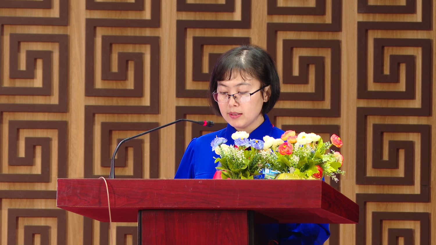 Đồng chí Kháng Mai Thu Phó Bí thư Tỉnh đoàn, Chủ tịch Hội Đồng đội tỉnh Điện Biên phát biểu chỉ đạo tại đại hội
